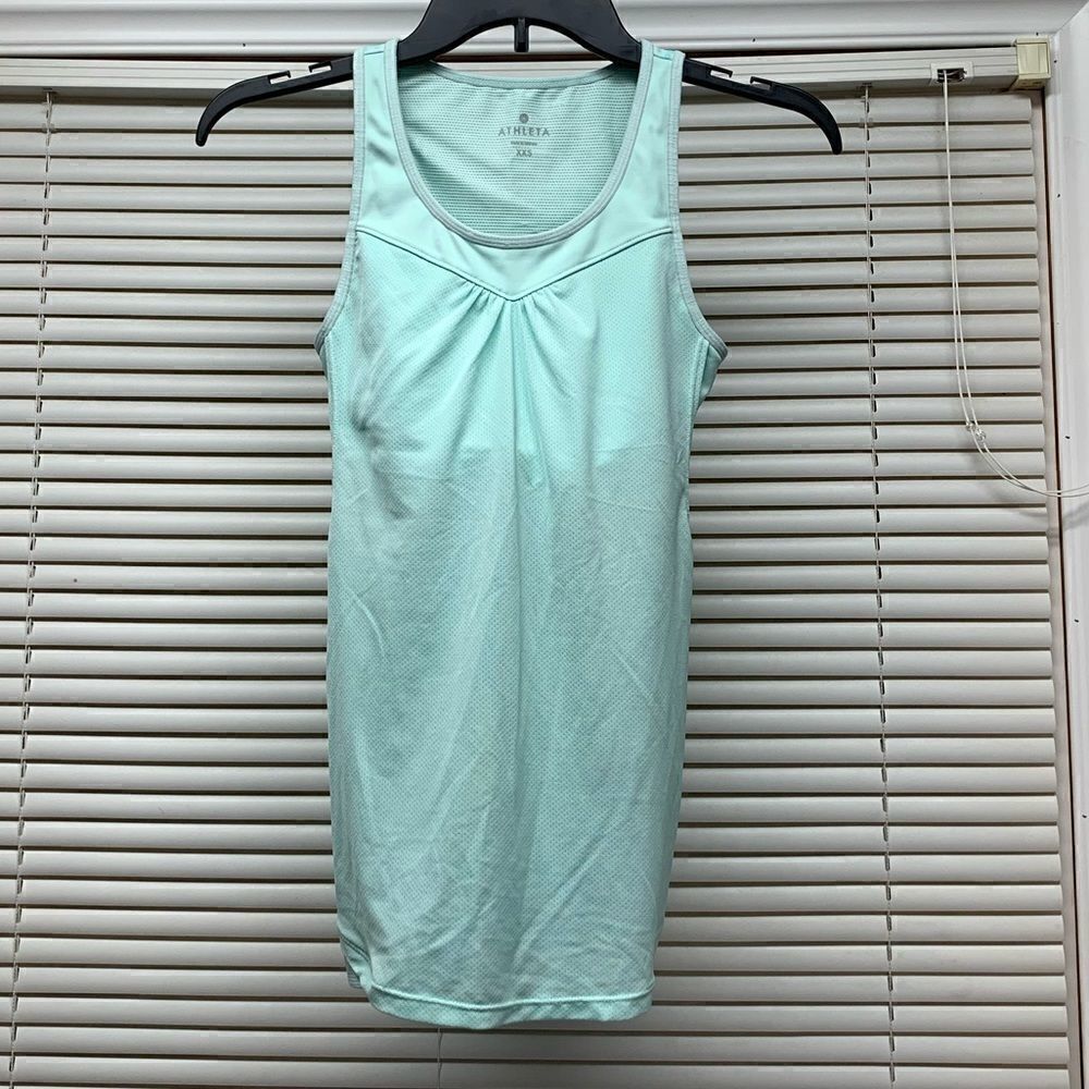 Athleta XXS, Lt Green Tank with Built in Bra